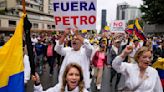 Tens of thousands of Colombians protest against the leftist president's reform agenda