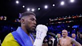 Anthony Joshua grabs microphone to address crowd in extraordinary outburst after Oleksandr Usyk defeat