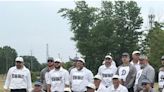 Vintage baseball game, brass band Sunday in Brownstown Township