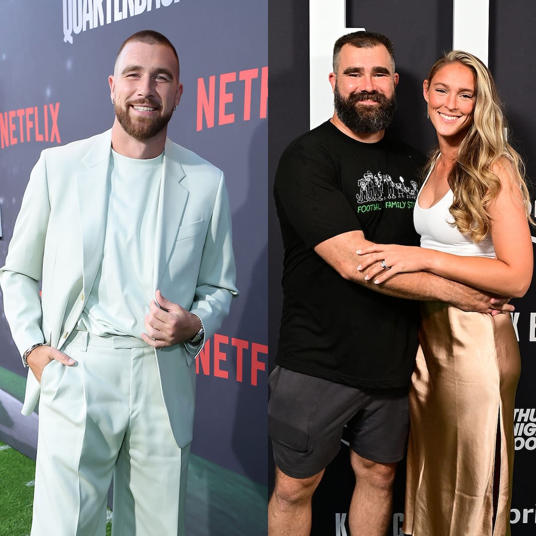 Travis Kelce, Jason Kelce and Kylie Kelce Are a Winning Team in France During Cannes Outing - E! Online