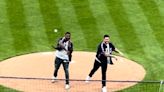 Browns 2024 draft picks throw first pitches at Guardians vs. Twins game