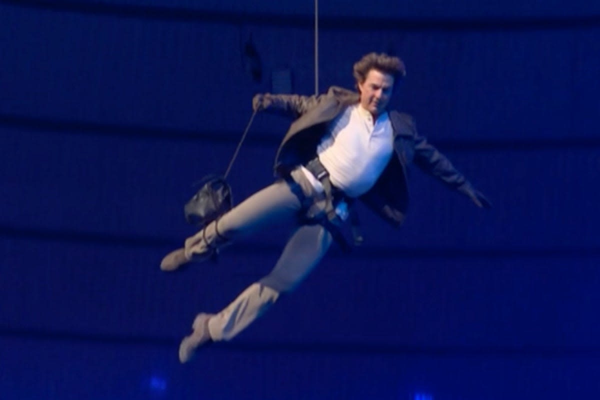 Tom Cruise divides Olympics fans with dramatic stunt at closing ceremony