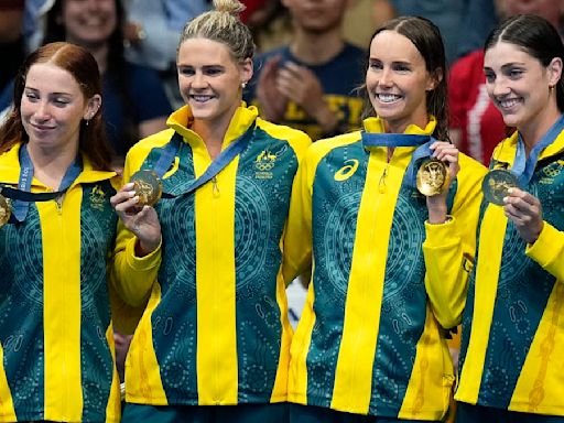 Australia win gold in Paris Olympics women's 4x100m freestyle relay