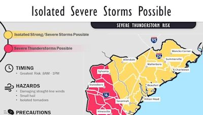 Storms move into Savannah area; more possible in afternoon, evening