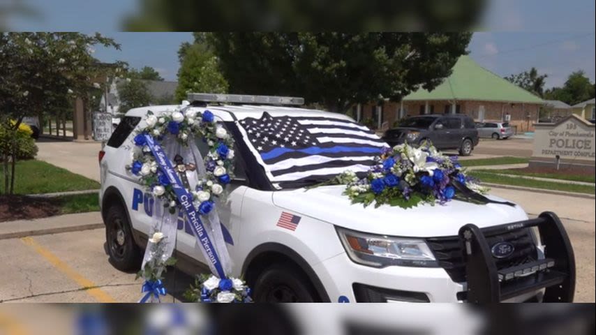 Ponchatoula police officer who died outside supermarket honored, funeral service set for Saturday