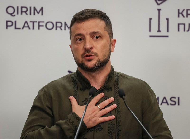 Ukraine's Zelenskiy calls for air defense systems as allies meet