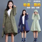 日本雨衣女成人長款徒步出口韓國時尚防水風衣式雨披女士輕便廠家