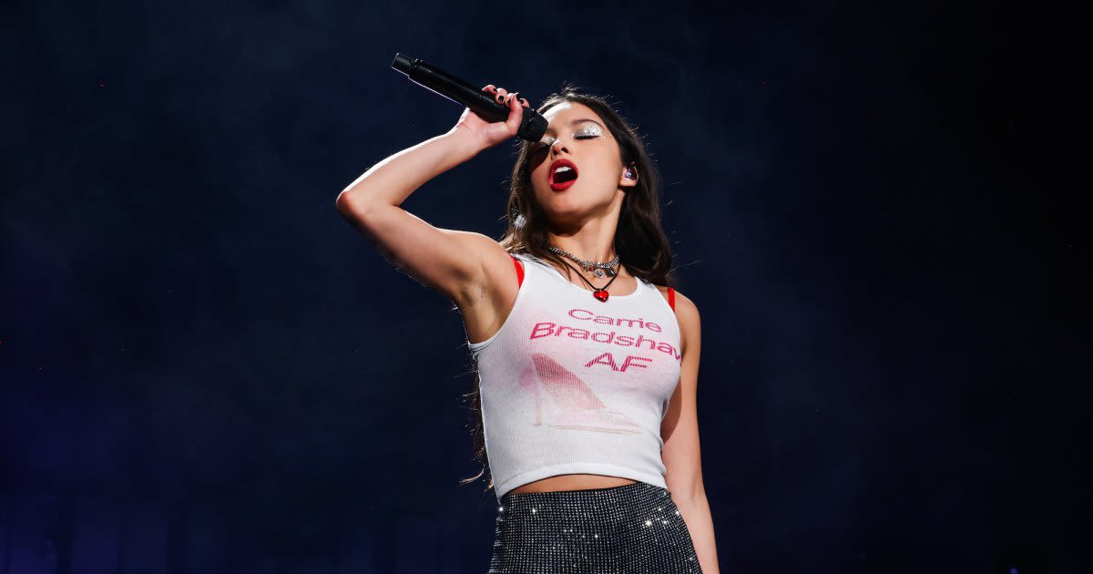 Olivia Rodrigo's Top Suddenly Breaks Open During 'Guts World Tour'