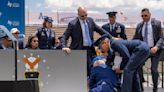 Biden says he got 'sandbagged' after he tripped and fell onstage at Air Force graduation