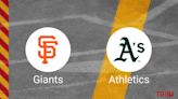 Giants vs. Athletics Tickets for Tuesday, July 30