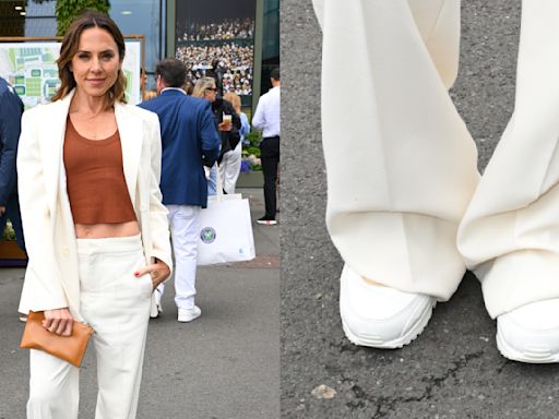 Mel C Gets Sporty During Day Three at Wimbledon in Clean Sneakers and Pantsuit