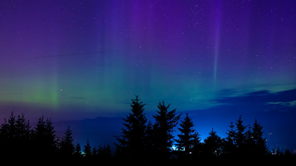 Strong solar storm brings chance of seeing the northern lights in Washington Friday night