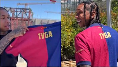 Tyga visitó el Spotify Camp Nou y la Ciutat Esportiva