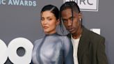 Kylie Jenner and Travis Scott pose for rare red carpet pics with Stormi