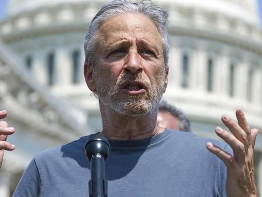 Jon Stewart pushes VA to help veterans sickened after post-9/11 exposure to uranium