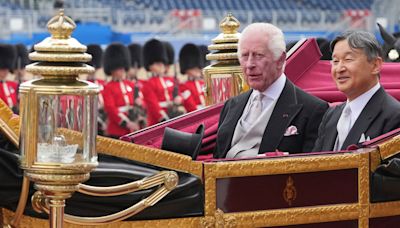 UK's King Charles welcomes Japan's Emperor Naruhito for state visit