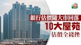 銀行估價隨大市回落 10大屋苑估價全綫挫