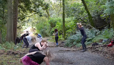 Women are paying big money to scream, smash sticks in the woods. It's called a rage ritual.