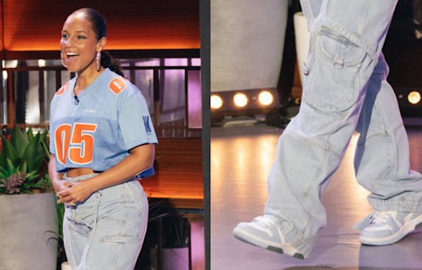 Alicia Keys Gets Sporty in Retro Off-White Sneakers and Cargo Jeans on ‘The Kelly Clarkson Show’