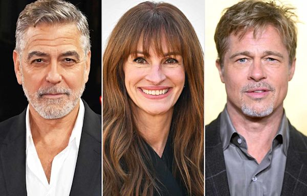 George Clooney Says He and Julia Roberts Would Text Brad Pitt Together While Filming 'Ticket to Paradise'