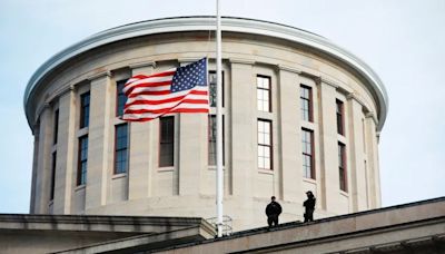 Why are flags at half-staff in Ohio?