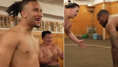 Watch: NFL Star Gets Dominated by Sumo Wrestler, Laughed at After Embarrassing Loss