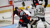 Calder Cup Finals: Firebirds can't match the energy inside Acrisure Arena in 3-2 loss to Bears