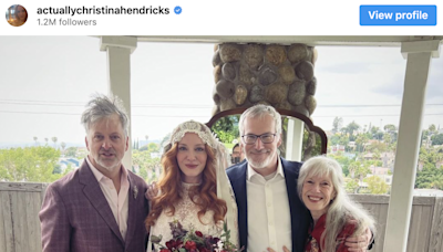 Christina Hendricks gets married twice after beloved mom couldn’t attend her wedding