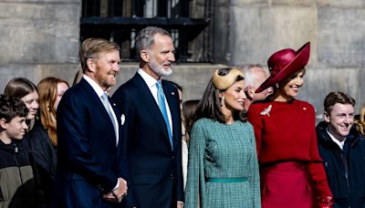 Felipe y Letizia son recibidos por Guillermo y Máxima de Países Bajos en Ámsterdam