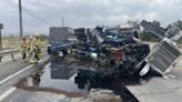 Overturned big rig slows Highway 126 west of Piru