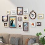 實木客廳照片墻裝飾沙發相框墻免打孔相片墻上創意個性-默認最小規格價錢  其它規格請諮詢客服