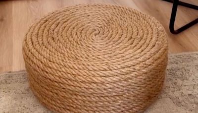 Voici comment créer un pouf ultra tendance avec seulement deux matériaux