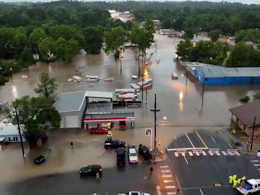 Evacuations ordered, homes damaged in Texas as rivers surge to Hurricane Harvey levels