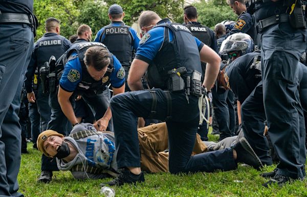 Backlash against Texas governor after he sends troopers on horseback into Gaza protest on campus