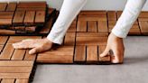 These outdoor flooring kits quickly click into place