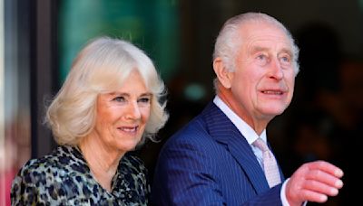 Queen Camilla Wears Fiona Clare Leopard-print Dress With King Charles III for Charity Cancer Research Hospital Visit
