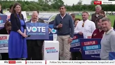 Rishi Sunak laughs as GP heckles him at campaign event
