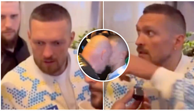 Oleksandr Usyk's reaction to seeing John Fury headbutt one of his team has emerged