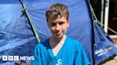 Joshua from Milton Keynes is aiming for the camping out record