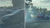 Police pursuit caught on camera after driver allegedly flees