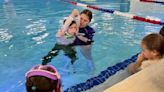 Swimming in clothes can teach kids lifesaving skills at Aqua-Tots in Mount Laurel, New Jersey