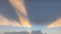 Photographer captures image of bizarre striped sunset