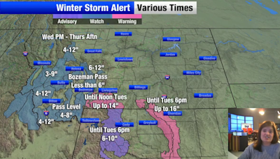 Southwest Montana will be the epicenter of snow