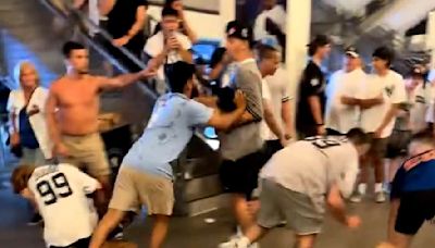 More than a DOZEN Yankees and Mets fans brawl during crosstown series