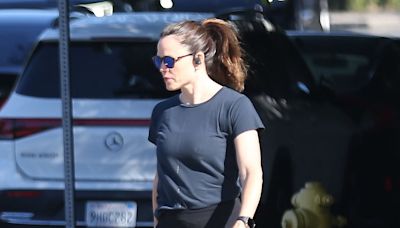 Jennifer Garner looks fit in black leggings as she steps out in LA