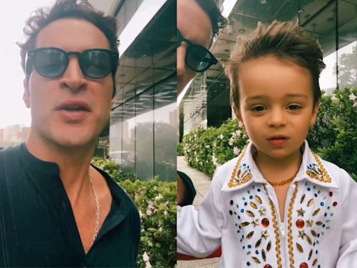 Leandro Lima leva vestido filho de Elvis Presley para musical e mostra 'show do Elvinho' nos bastidores