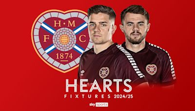 Hearts: Scottish Premiership 2024/25 fixtures and schedule