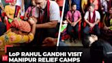 Opposition leader Rahul Gandhi visits Manipur, meets victims of flash floods and community strife