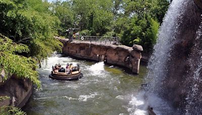 Watch riders jump off Six Flags raft ride into water after attraction gets stuck: 'Rough day'