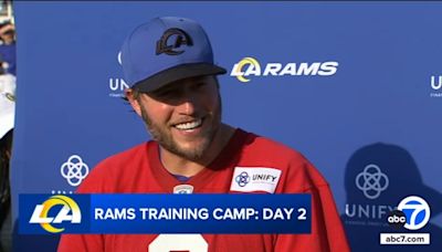 Rams training camp day 2: Matthew Stafford 'happy to be here' after contract adjustment